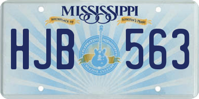 MS license plate HJB563