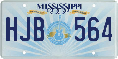 MS license plate HJB564