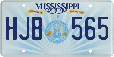 MS license plate HJB565