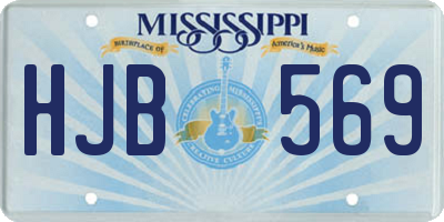 MS license plate HJB569