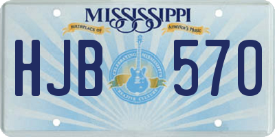 MS license plate HJB570