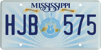MS license plate HJB575