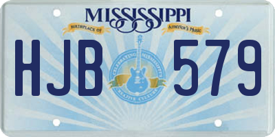MS license plate HJB579