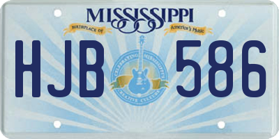 MS license plate HJB586