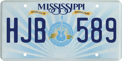 MS license plate HJB589