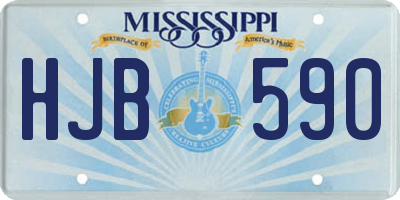 MS license plate HJB590