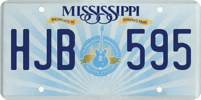 MS license plate HJB595
