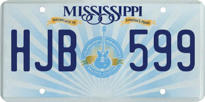 MS license plate HJB599