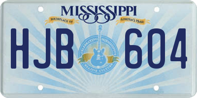 MS license plate HJB604