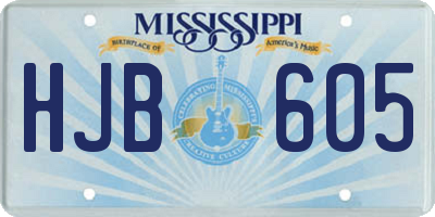 MS license plate HJB605