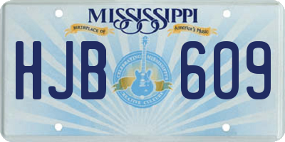 MS license plate HJB609