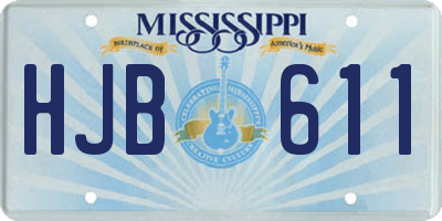 MS license plate HJB611