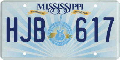 MS license plate HJB617