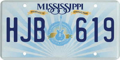 MS license plate HJB619