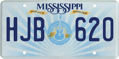 MS license plate HJB620