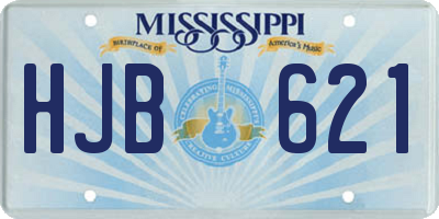 MS license plate HJB621