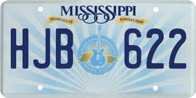 MS license plate HJB622