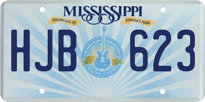 MS license plate HJB623