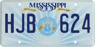 MS license plate HJB624