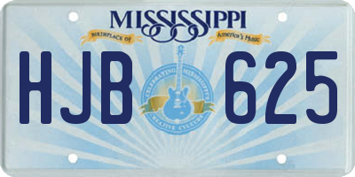 MS license plate HJB625