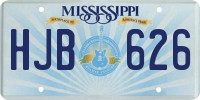 MS license plate HJB626