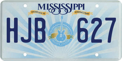 MS license plate HJB627