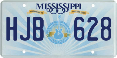 MS license plate HJB628