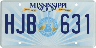 MS license plate HJB631