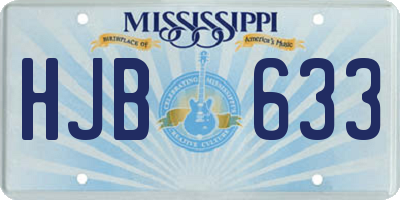 MS license plate HJB633