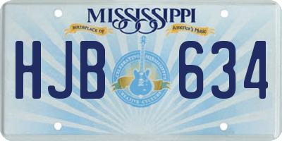 MS license plate HJB634