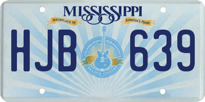 MS license plate HJB639