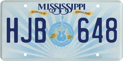 MS license plate HJB648