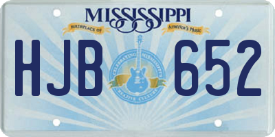MS license plate HJB652