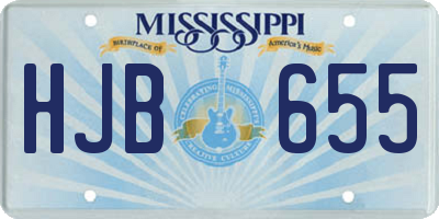 MS license plate HJB655