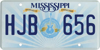 MS license plate HJB656