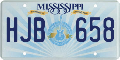 MS license plate HJB658