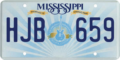 MS license plate HJB659