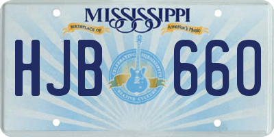 MS license plate HJB660