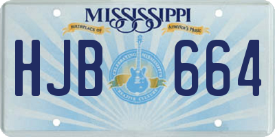 MS license plate HJB664