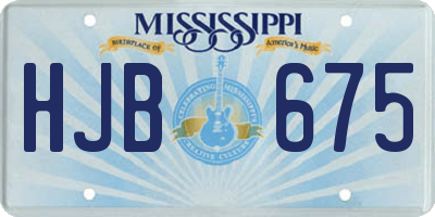 MS license plate HJB675