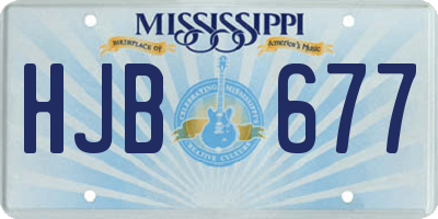 MS license plate HJB677