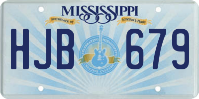 MS license plate HJB679