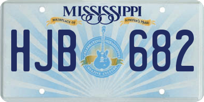MS license plate HJB682