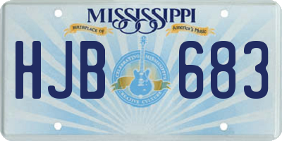 MS license plate HJB683