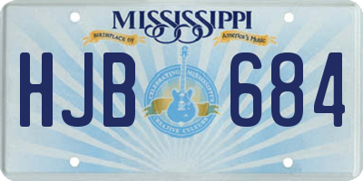 MS license plate HJB684