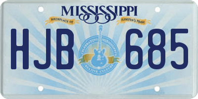 MS license plate HJB685