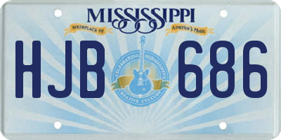 MS license plate HJB686