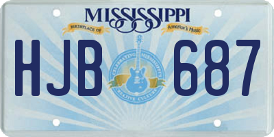 MS license plate HJB687