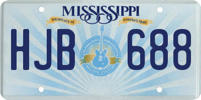 MS license plate HJB688