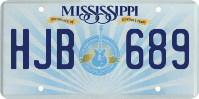 MS license plate HJB689